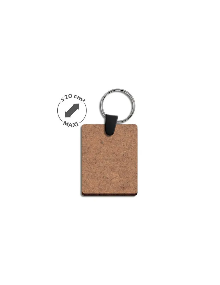 PORTE CLE CREATION MDF EP 3 mm MAXI 20 cm2 personnalisable avec votre logo