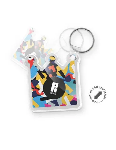 PORTE CLE CREATION PMMA EP 3mm ENTRE 20 cm2 MAXI 40 cm2