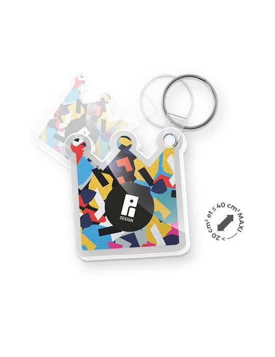 PORTE CLE CREATION PMMA EP 3mm ENTRE 20 cm2 MAXI 40 cm2