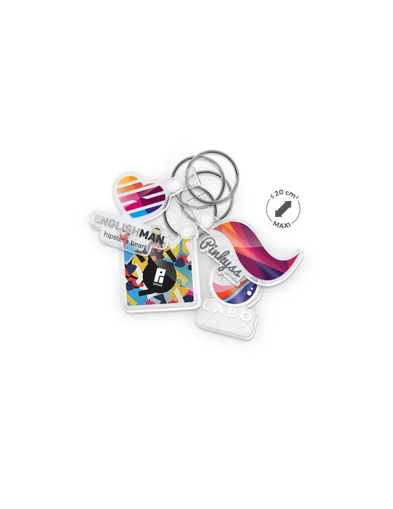 PORTE CLE CREATION PMMA EP 3mm MAXI 20 cm2