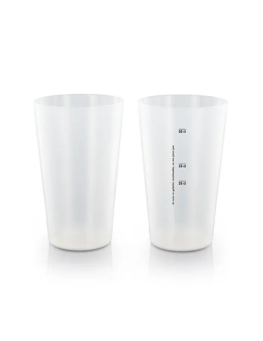 GOBELET PLASTIQUE REUTILISABLE 60 cl RAS BORD (IML) personnalisable avec votre logo