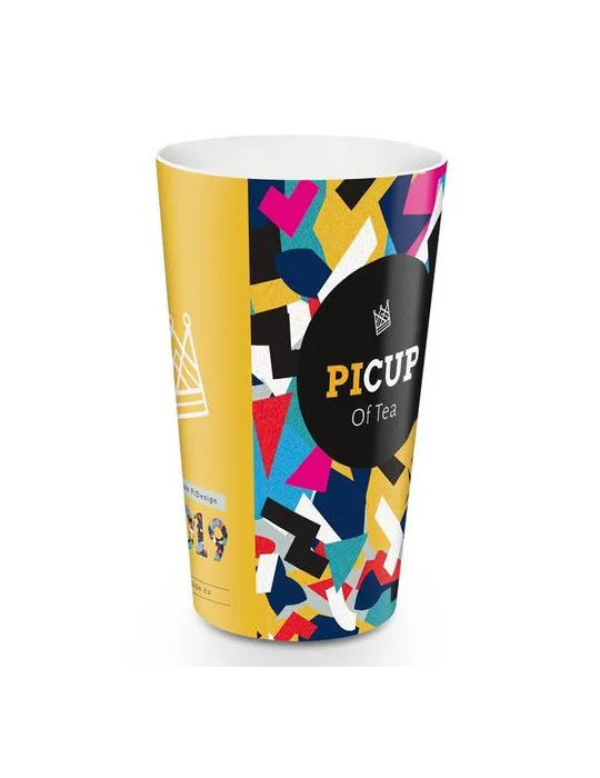 GOBELET PLASTIQUE REUTILISABLE 60 cl RAS BORD (IML) marquage laser ultra précis