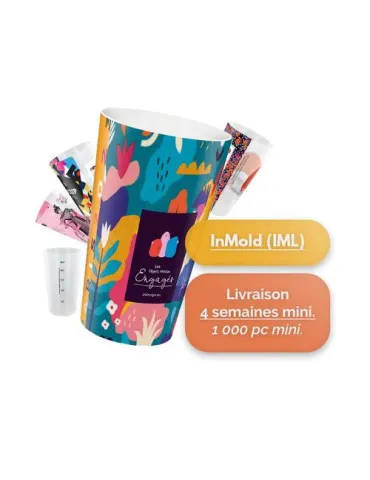 GOBELET PLASTIQUE REUTILISABLE 30 cl RAS BORD (IML)