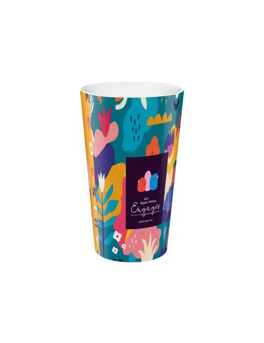 GOBELET PLASTIQUE REUTILISABLE 30 cl RAS BORD (IML) goodies publicitaire événementiel
