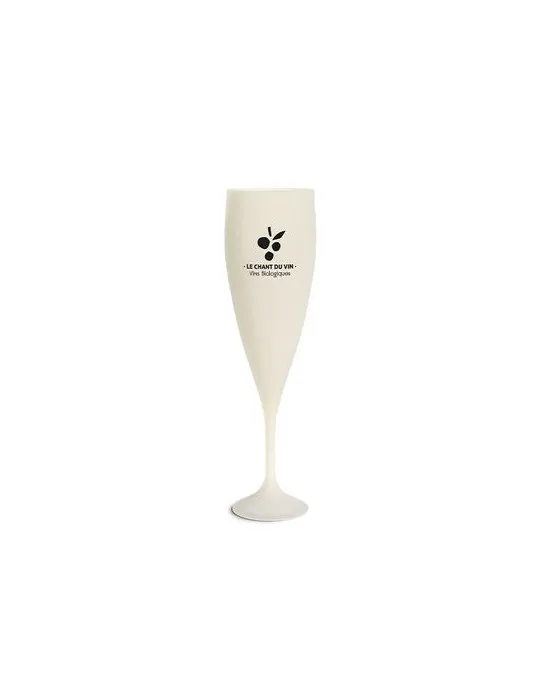 FLUTE A CHAMPAGNE REUTILISABLE EN BIOCOMPOSITE 14 cl RAS BORD