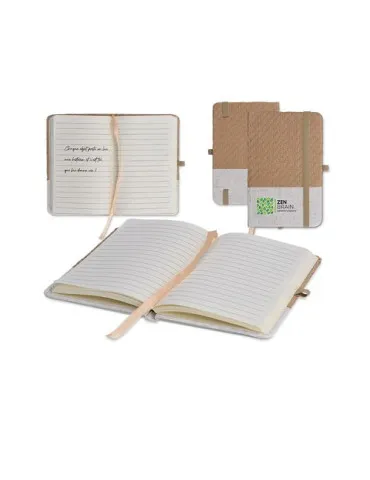 CARNET DE POCHE COUVERTURE COTON ET FIBRES DE BAMBOU