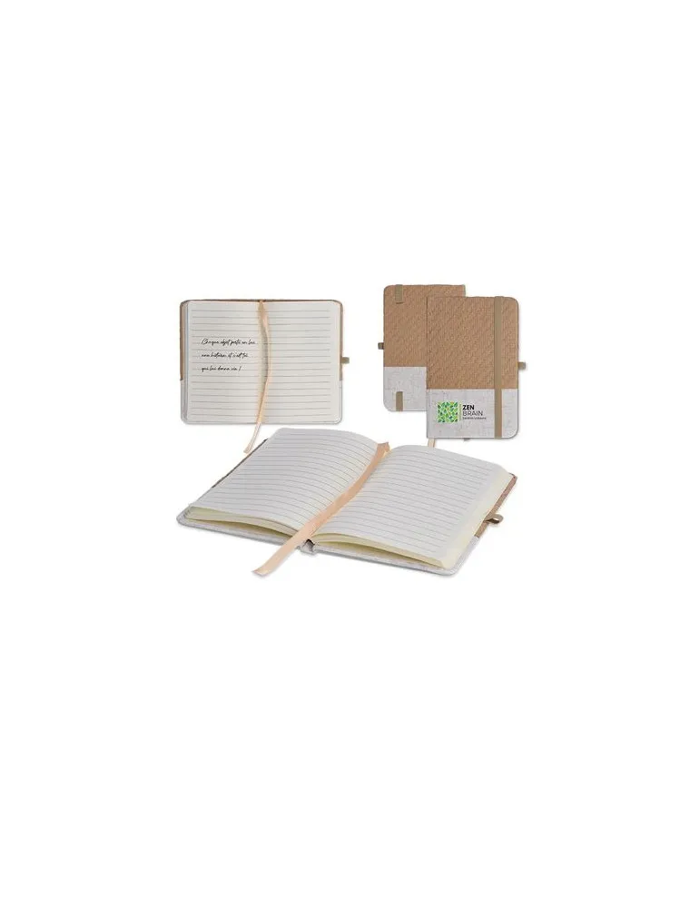 CARNET DE POCHE COUVERTURE COTON ET FIBRES DE BAMBOU
