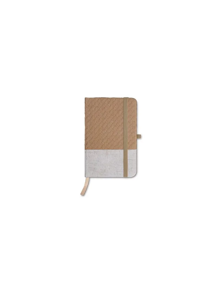 CARNET DE POCHE COUVERTURE COTON ET FIBRES DE BAMBOU personnalisable avec votre logo
