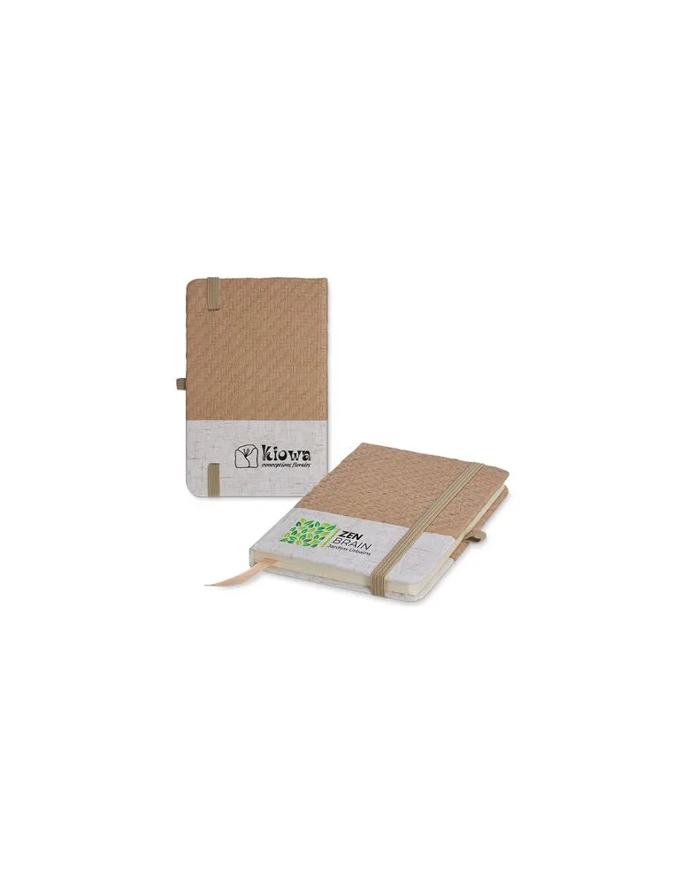 CARNET DE POCHE COUVERTURE COTON ET FIBRES DE BAMBOU cadeau entreprise pas cher