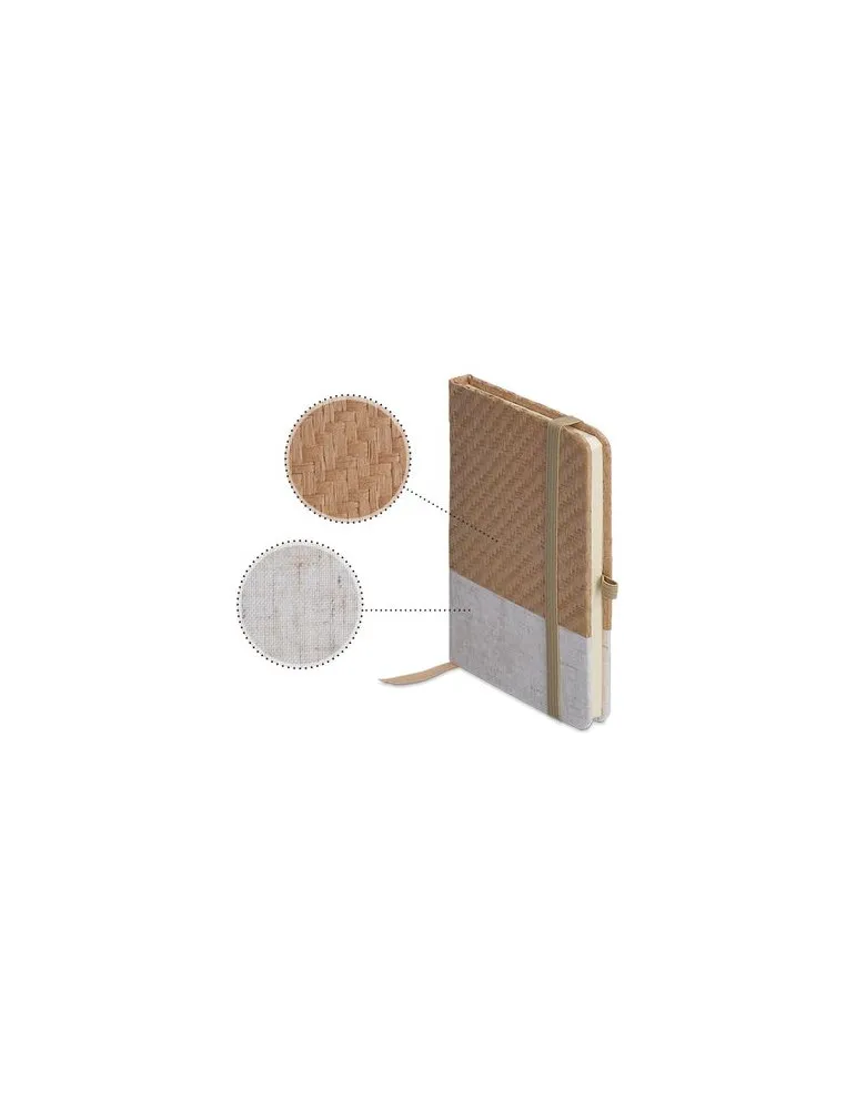 CARNET DE POCHE COUVERTURE COTON ET FIBRES DE BAMBOU goodies publicitaire événementiel