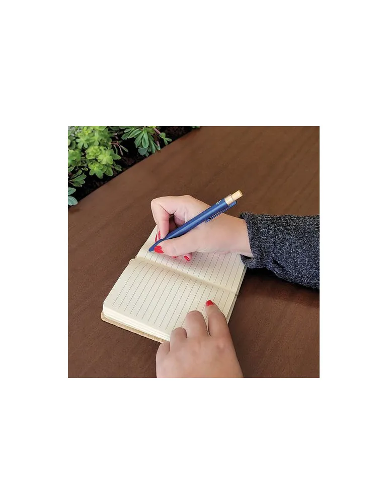 CARNET DE POCHE COUVERTURE COTON ET FIBRES DE BAMBOU marquage laser ultra précis