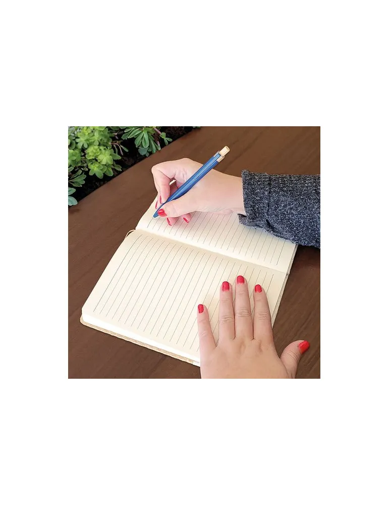 CARNET A5 COUVERTURE COTON ET FIBRES DE BAMBOU marquage laser ultra précis