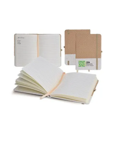 CARNET B6 COUVERTURE COTON ET FIBRES DE BAMBOU