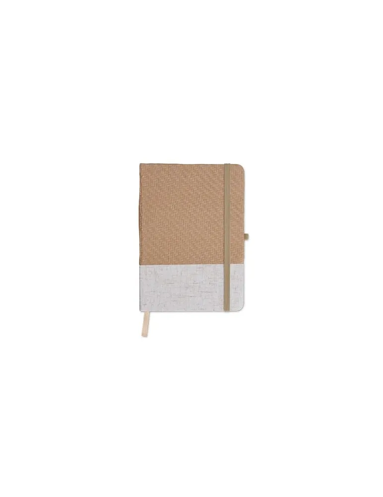 CARNET B6 COUVERTURE COTON ET FIBRES DE BAMBOU personnalisable avec votre logo