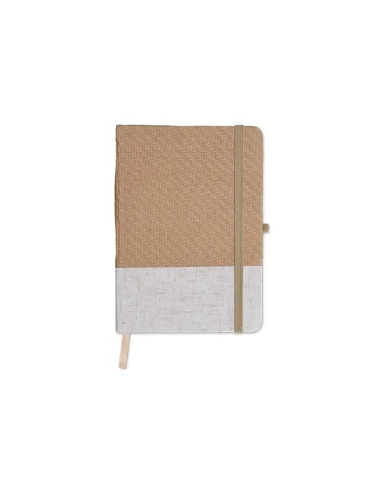 CARNET B6 COUVERTURE COTON ET FIBRES DE BAMBOU personnalisable avec votre logo
