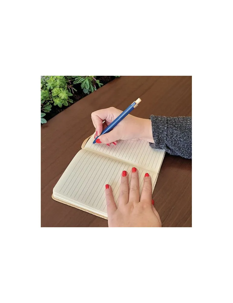 CARNET B6 COUVERTURE COTON ET FIBRES DE BAMBOU marquage laser ultra précis