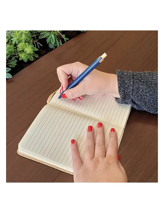 CARNET B6 COUVERTURE COTON ET FIBRES DE BAMBOU marquage laser ultra précis