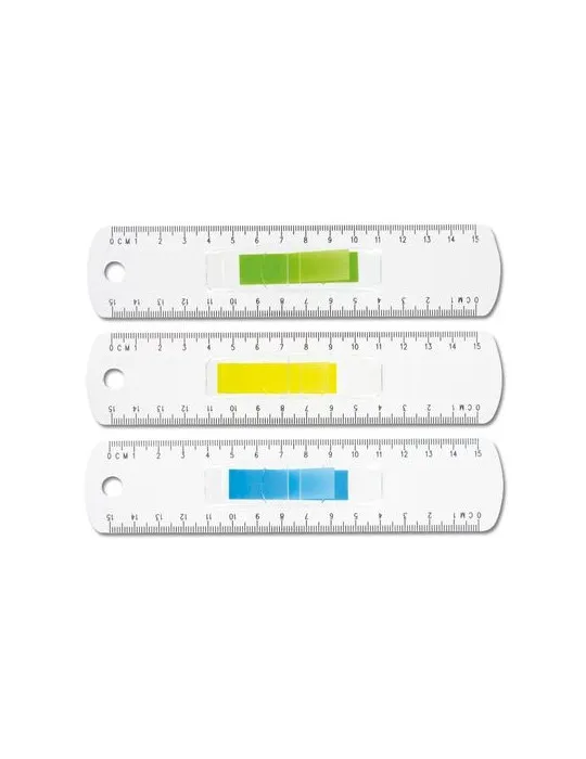 REGLE TRANSPARENTE 15 CM AVEC MARQUE PAGE