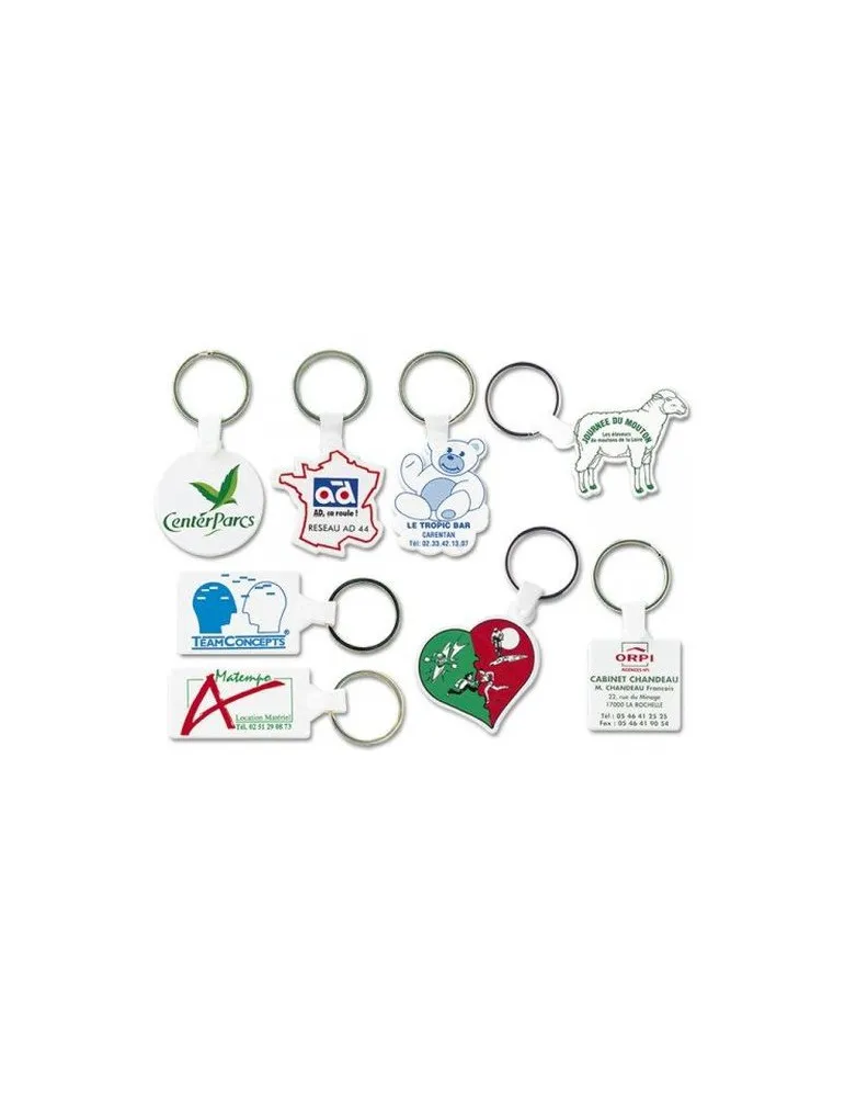 PORTE CLES PERSONNALISABLE DUR (anneau 25 mm) personnalisable avec votre logo