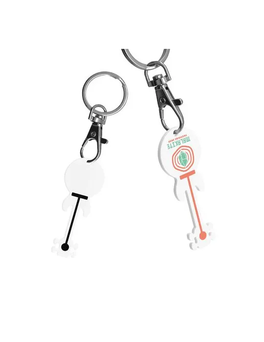 PORTE-CEL MOUSQUETON AVEC JETON FORME GUITARE