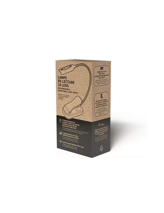 LAMPE LED DE LECTURE FLEXIBLE AVEC PINCE
