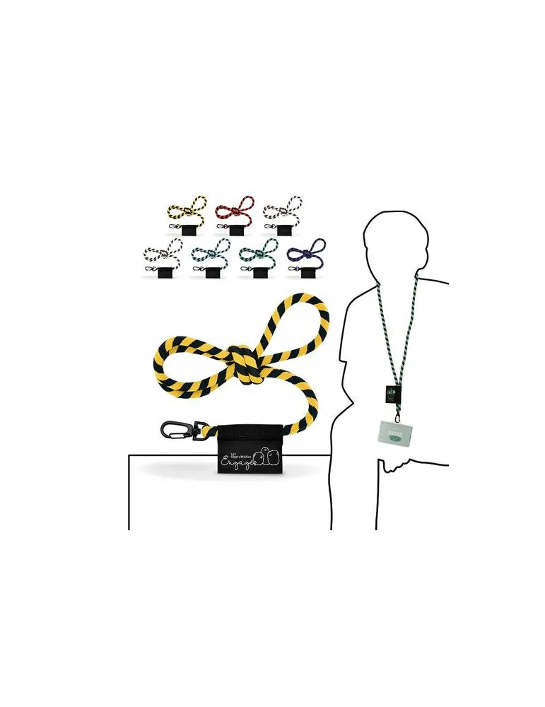 CORDON TOUR DE COU / LANAYRD TUBULAIRE TISSEE 2 COULEURS