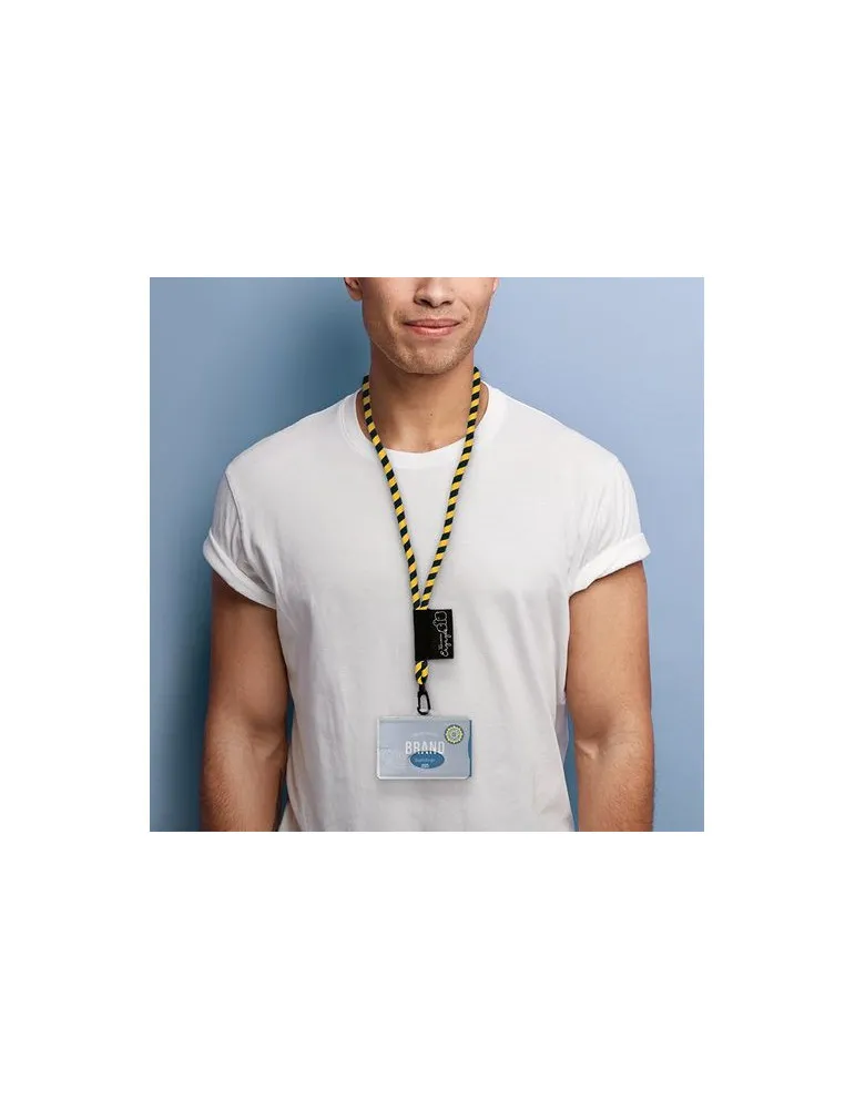 CORDON TOUR DE COU / LANAYRD TUBULAIRE TISSEE 2 COULEURS impression haute définition