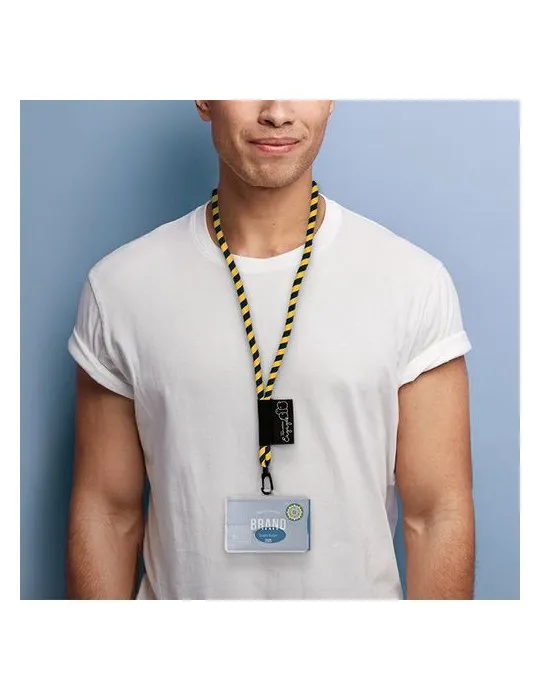 CORDON TOUR DE COU / LANAYRD TUBULAIRE TISSEE 2 COULEURS impression haute définition