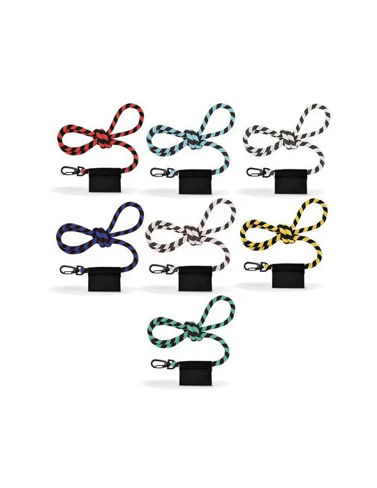 CORDON TOUR DE COU / LANAYRD TUBULAIRE TISSEE 2 COULEURS marquage laser ultra précis