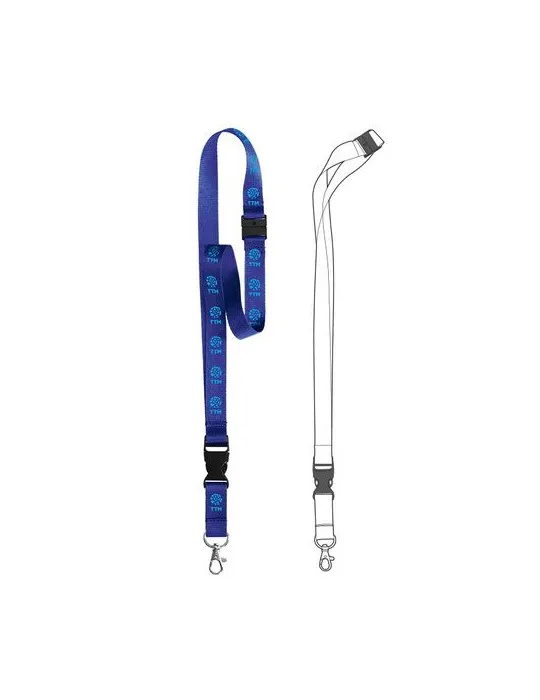 CORDON TOUR DE COU ANTI-ETRANGLEMENT / LANYARD 2X85+10 CM impression haute définition