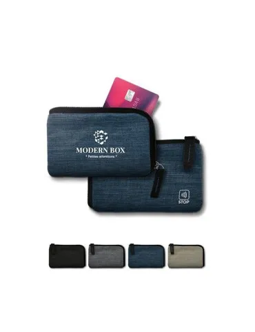 PORTE-MONNAIE PORTE-CARTE DE CREDIT ANTI RFID EN RPET
