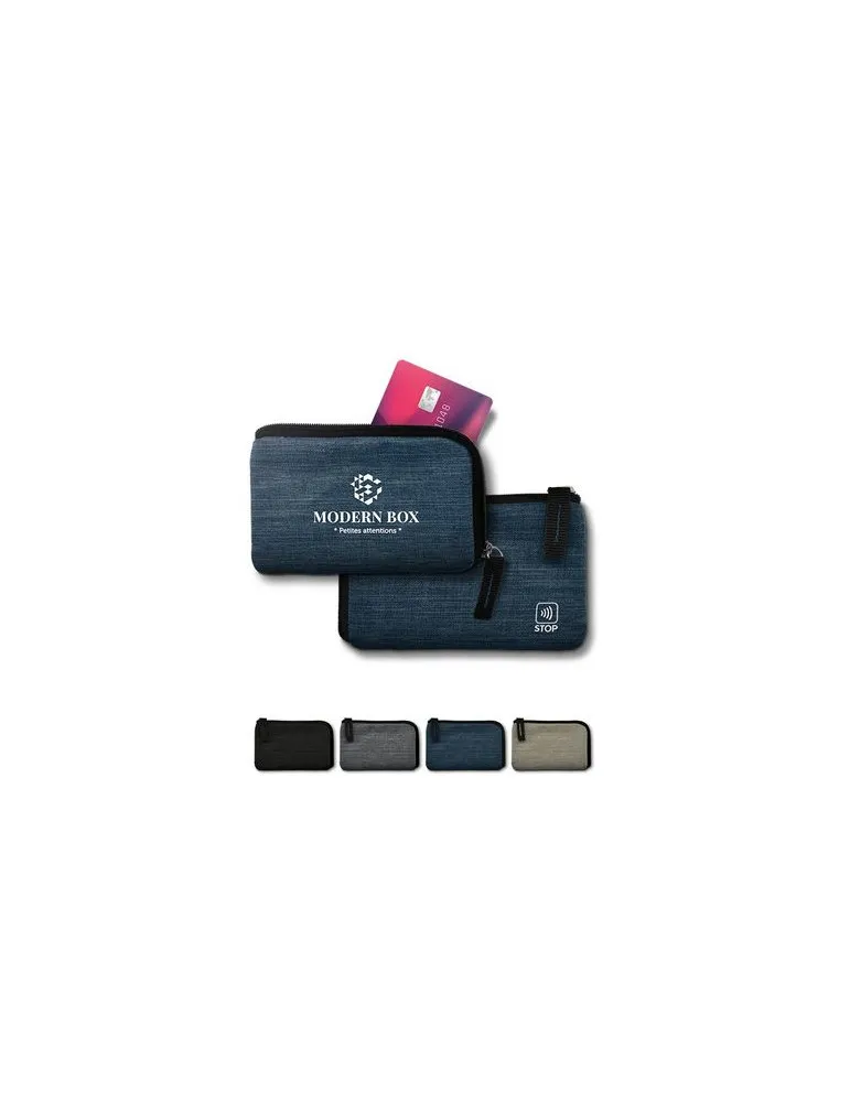 PORTE-MONNAIE PORTE-CARTE DE CREDIT ANTI RFID EN RPET