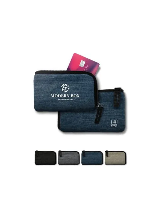 PORTE-MONNAIE PORTE-CARTE DE CREDIT ANTI RFID EN RPET