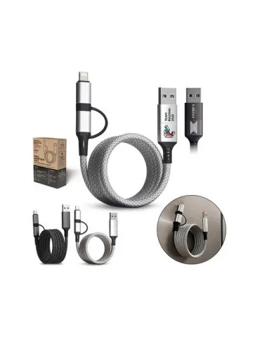 CABLE DE CHARGE 6 EN 1 A ENROULEMENT MAGNETIQUE