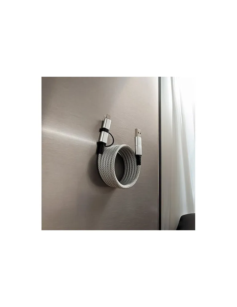 CABLE DE CHARGE 6 EN 1 A ENROULEMENT MAGNETIQUE goodies entreprise design