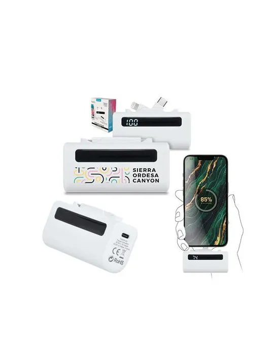 BATTERIE EXTERNE POWER BANK COMPACT 5000 mAh EN rABS