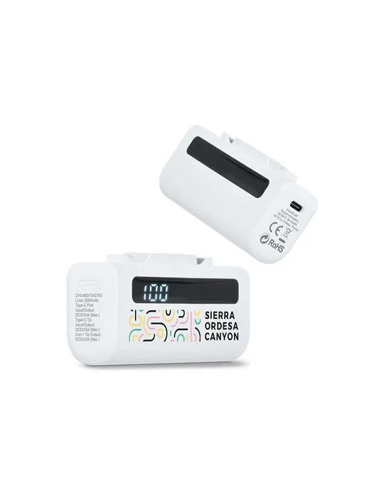 BATTERIE EXTERNE POWER BANK COMPACT 5000 mAh EN rABS cadeau entreprise pas cher