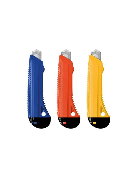 CUTTER PLASTIQUE PROFESSIONNEL AVEC GUIDE METAL ET BLOCAGE DE LAME goodies publicitaire événementiel