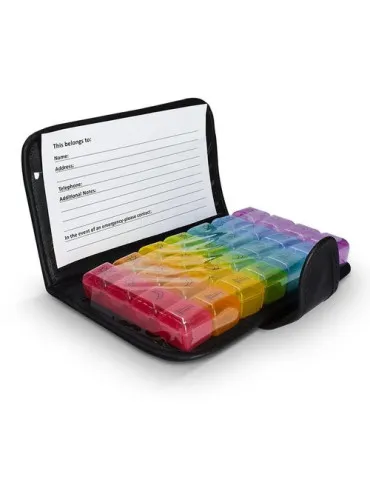 PILULIER HEBDOMADAIRE AVEC ETUI SIMILI CUIR 2