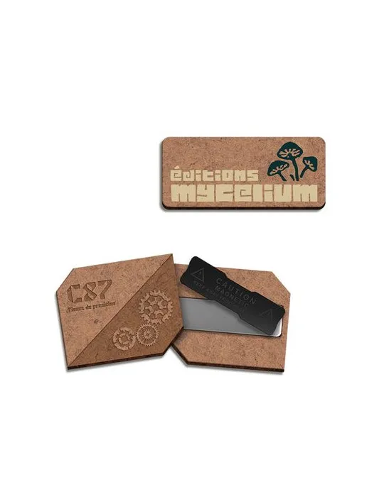 BADGE MDF EP 3 mm AVEC AIMANT MAXI 20 cm2