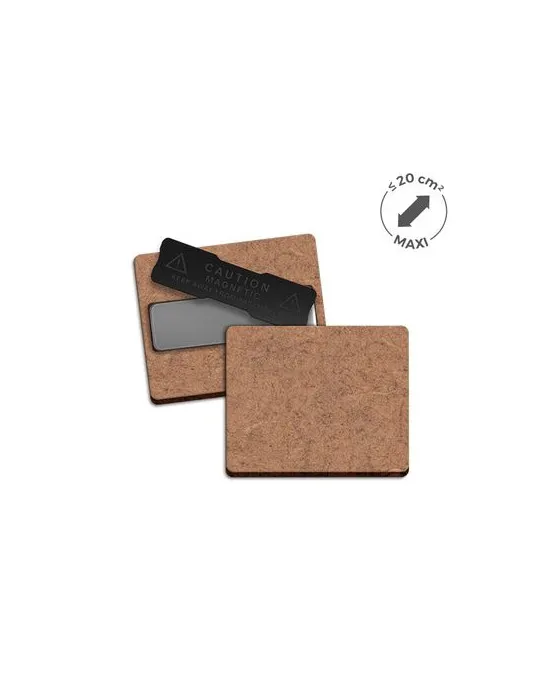 BADGE MDF EP 3 mm AVEC AIMANT MAXI 20 cm2