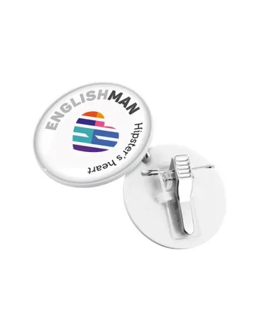 BADGE PLASTIQUE (PS) AVEC PINCE-EPINGLE POUR QUADRIDOME