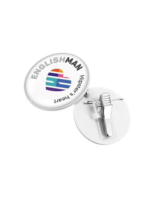 BADGE PLASTIQUE (PS) AVEC PINCE-EPINGLE POUR QUADRIDOME