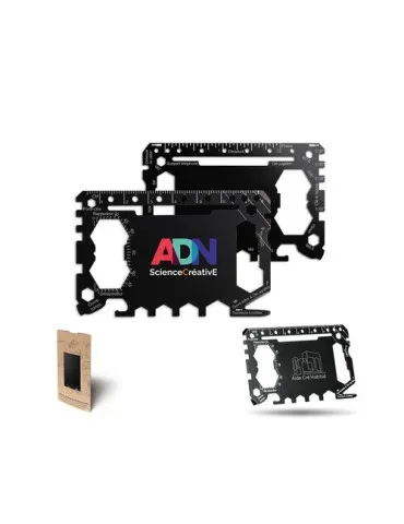 CARTE OUTIL MULTIFONCTION EN ACIER INOXYDABLE