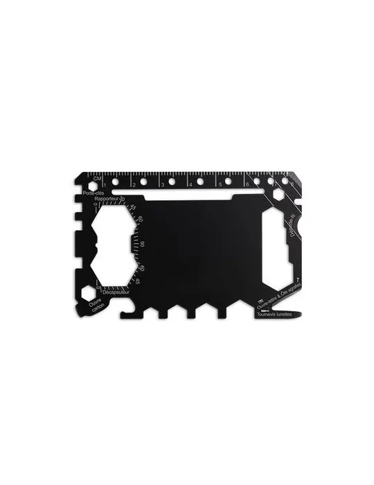 CARTE OUTIL MULTIFONCTION EN ACIER INOXYDABLE