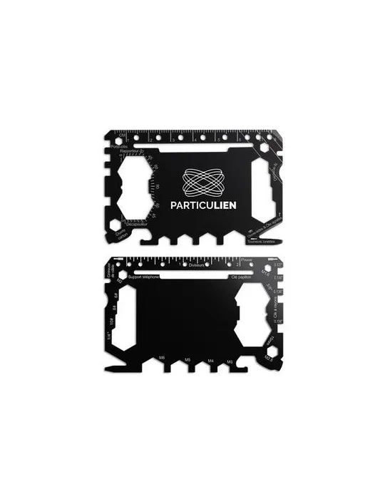 CARTE OUTIL MULTIFONCTION EN ACIER INOXYDABLE