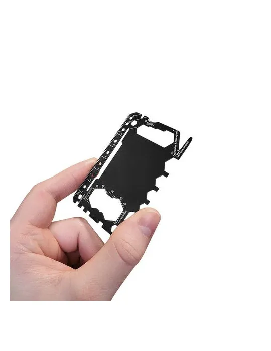 CARTE OUTIL MULTIFONCTION EN ACIER INOXYDABLE