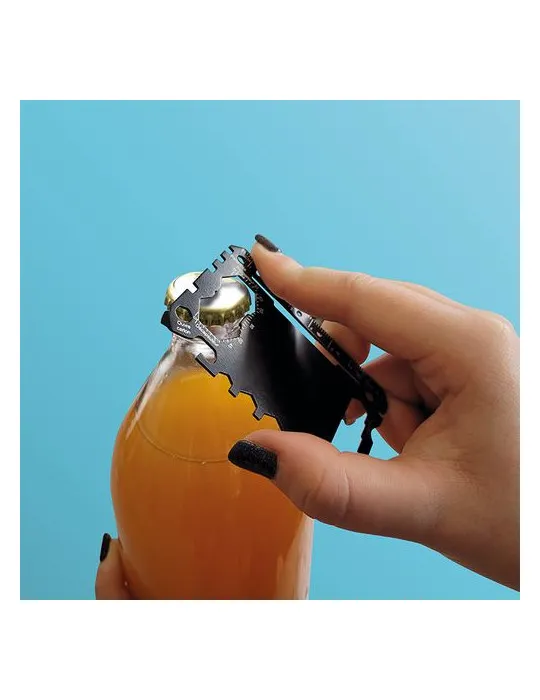 CARTE OUTIL MULTIFONCTION EN ACIER INOXYDABLE