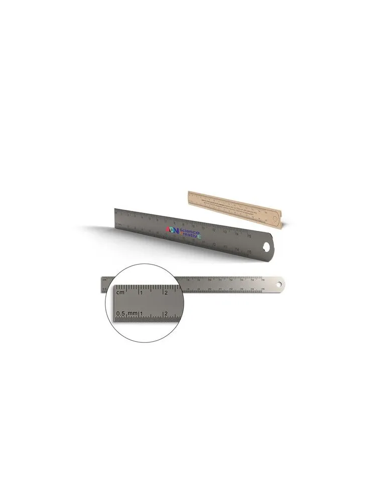 REGLET PRECISION INOX 170x15 mm AVEC TROU DE SUSPENSION