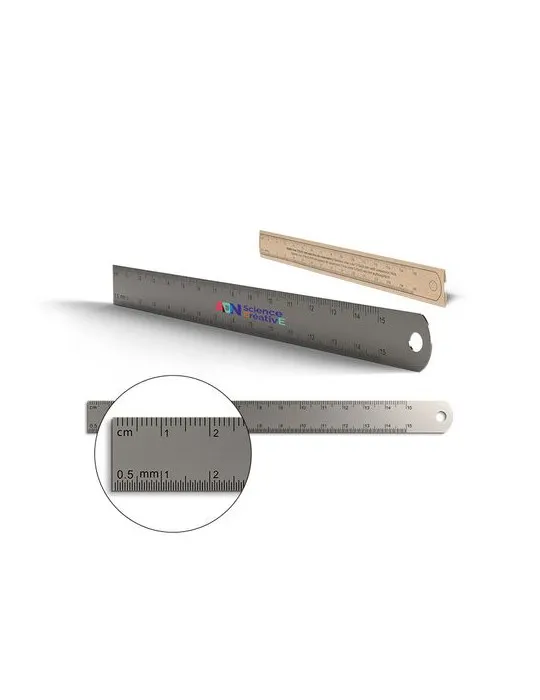 REGLET PRECISION INOX 170x15 mm AVEC TROU DE SUSPENSION